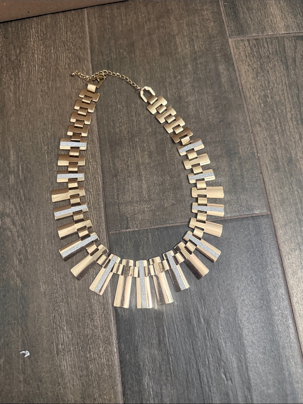Gold Two-Tone Statement Collar Necklace
